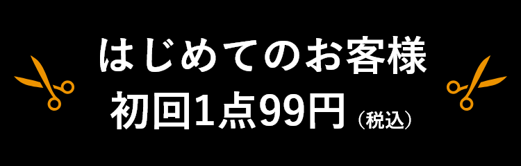 はじめてのお客様　初回1点99円（税込）